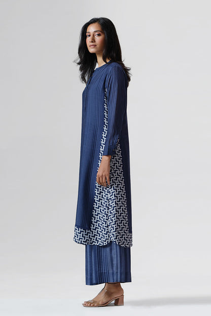 Women's Vintage Indigo Bemberg Silk Co-ord Set