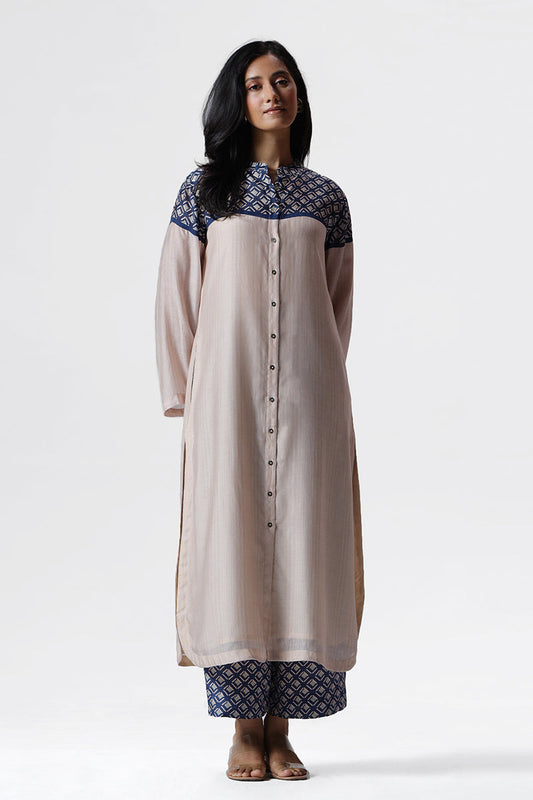 Women's Shell Cream Bemberg Silk Co-ord Set