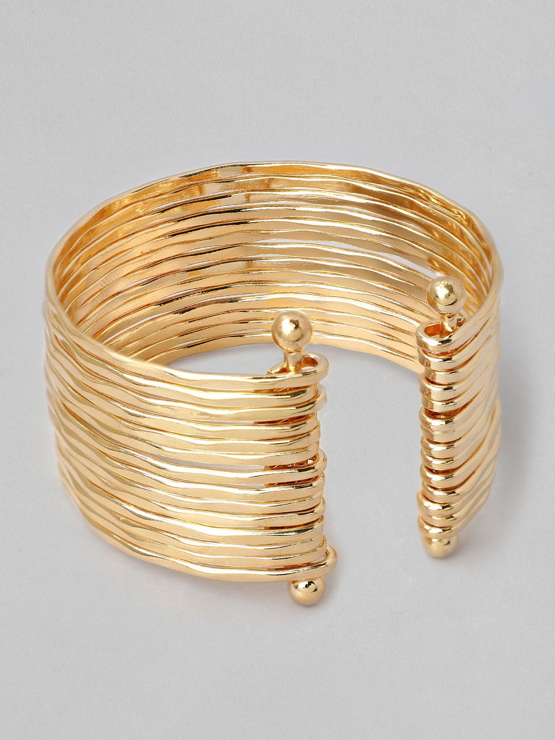 Dhiyona RJ Women's Gold-Plated Handcrafted Cuff Bracelet