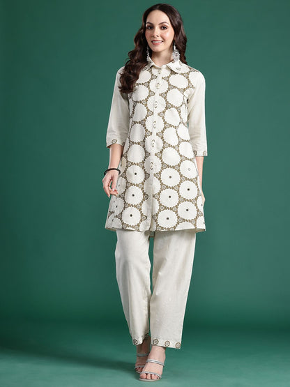 Dhiyona IE Printed Regular Kurta with Trousers
