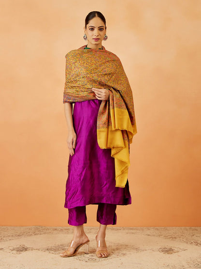 Dhiyona PA Women Floral Woven Design Shawl