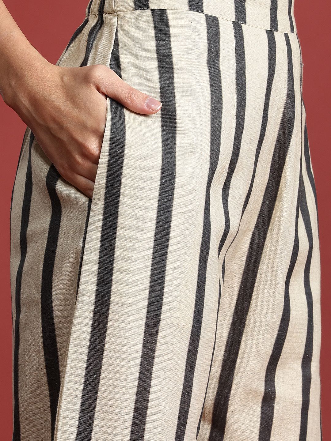 Printed Linen Kurta with Trousers