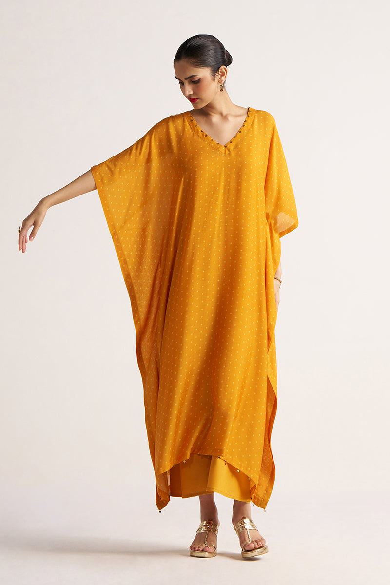 Women's Dark Cheddar Bemberg Silk Festive Co-ord Set