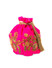 Dhiyona NR Pink & Gold-Toned Embroidered Potli Clutch