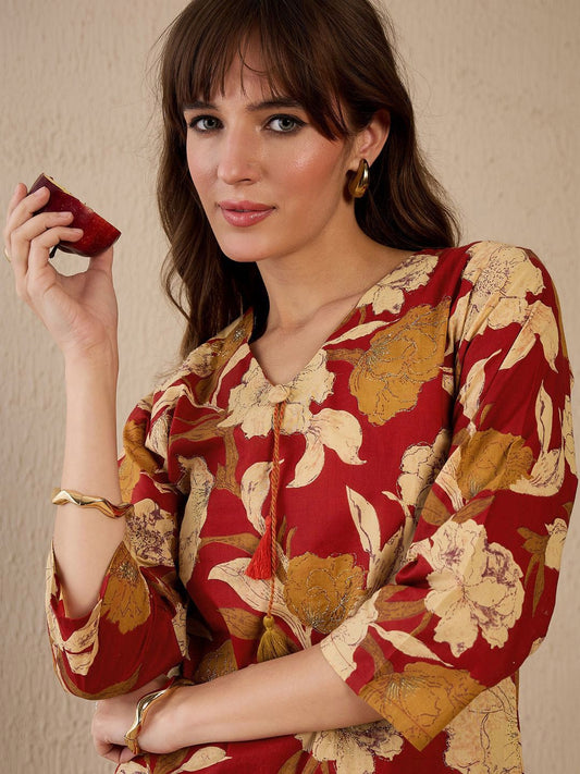 Dhiyona IE Women Floral Printed Kurta