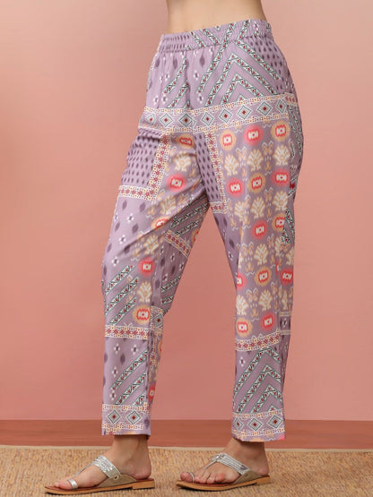 Dhiyona VA Women'sEthnic Motifs Printed Kurta With Trouser