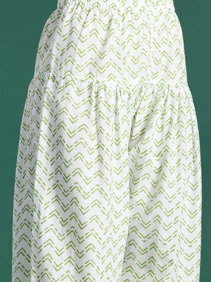 Dhiyona IE Floral Printed Pure Cotton Kurta with Salwar & With Dupatta