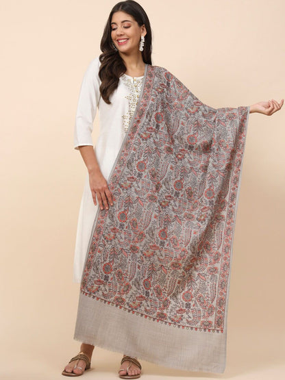 Dhiyona PA Floral Embroidered Woolen Shawl