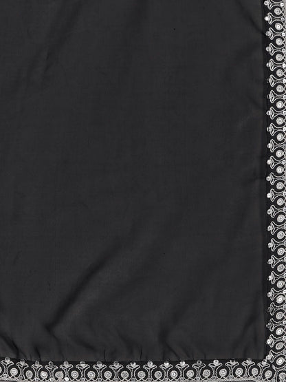 Women Floral Yoke Design Regular Thread Work Kurta with Trousers & Dupatta