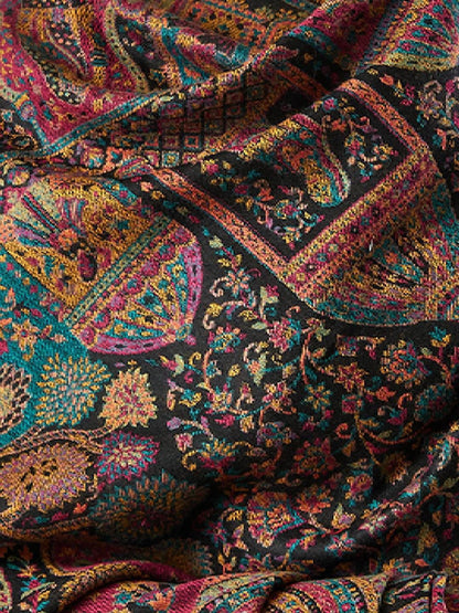 Dhiyona PA Shahi Mehfil Kaani Floral Woven Design Shawl