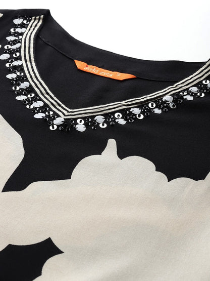 Dhiyona IE Floral Printed Kurta with Salwar with Sequinned Detail