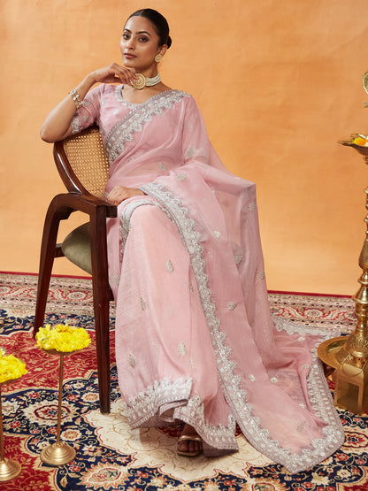 Dhiyona KS Women's Women Embellished Embroidered Saree