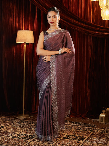 Dhiyona KS Women's Embellished Beads and Stones Saree