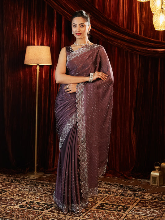 Dhiyona KS Women's Embellished Beads and Stones Saree