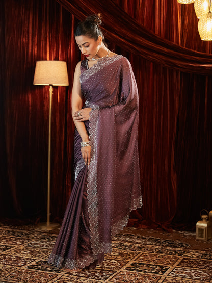 Dhiyona KS Women's Embellished Beads and Stones Saree
