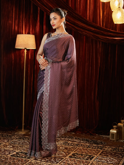 Dhiyona KS Women's Embellished Beads and Stones Saree
