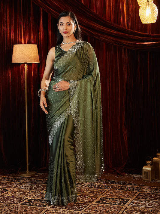 Dhiyona KS Women's Embellished Embroidered Saree