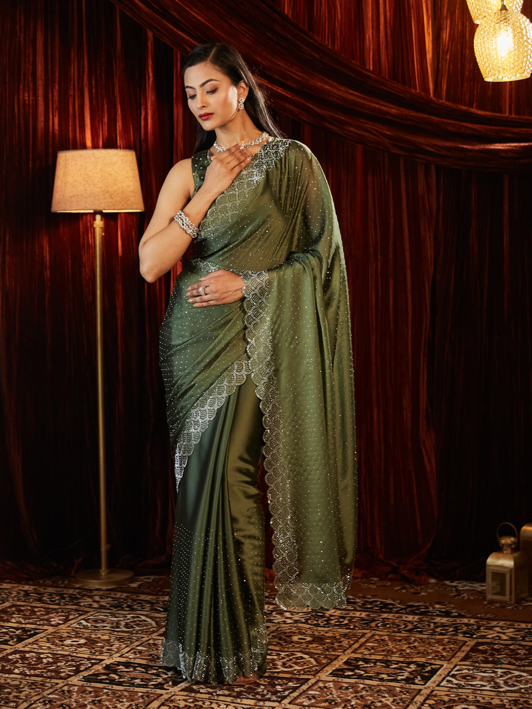 Dhiyona KS Women's Embellished Embroidered Saree