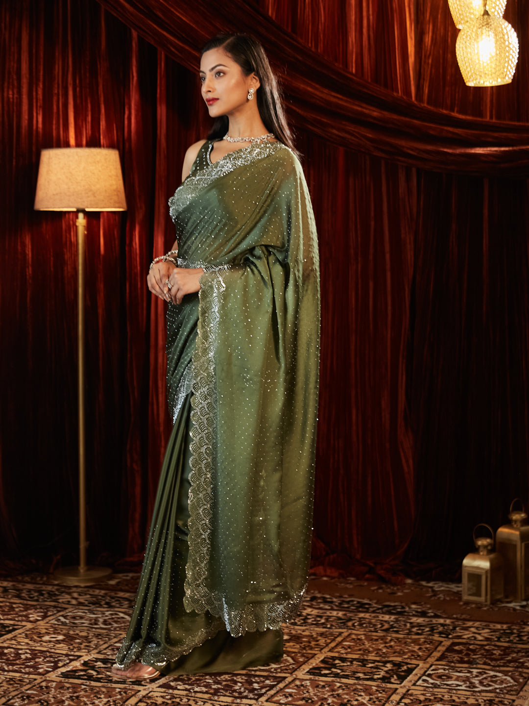 Dhiyona KS Women's Embellished Embroidered Saree