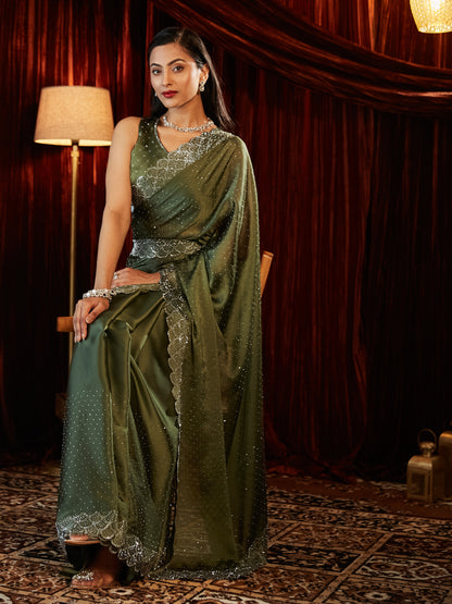 Dhiyona KS Women's Embellished Embroidered Saree