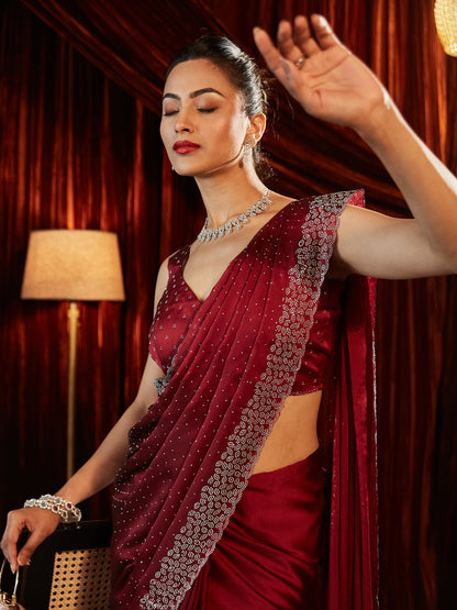 Dhiyona KS Women's Embellished Embroidered Designer Saree