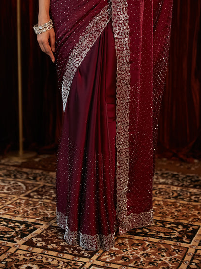 Dhiyona KS Women's Embellished Beads and Stones Saree