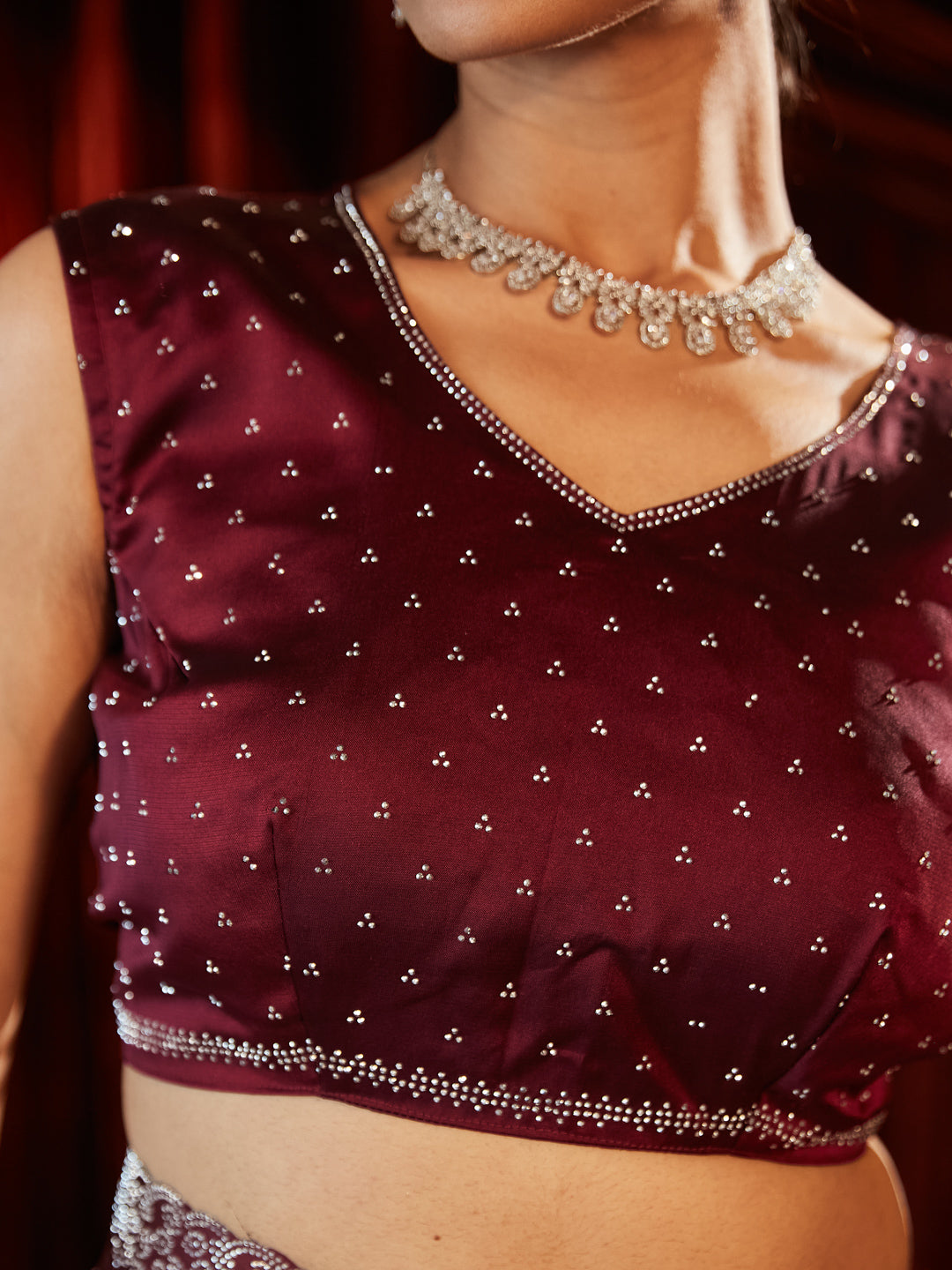 Dhiyona KS Women's Embellished Beads and Stones Saree