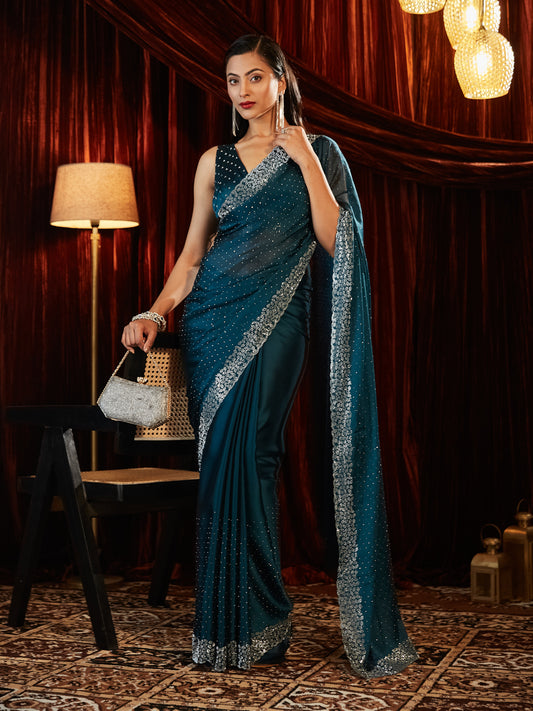 Dhiyona KS Women's Embellished Beads and Stones Saree