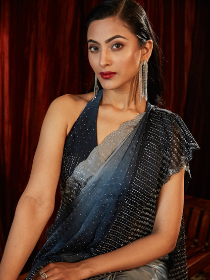 Dhiyona KS Women's Ombre Embroidered Saree