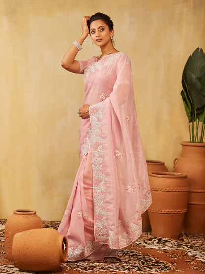 Dhiyona KS Women's Embellished Embroidered Saree