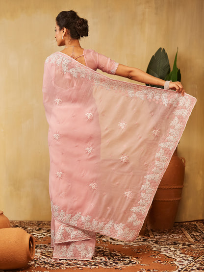 Dhiyona KS Women's Embellished Embroidered Saree