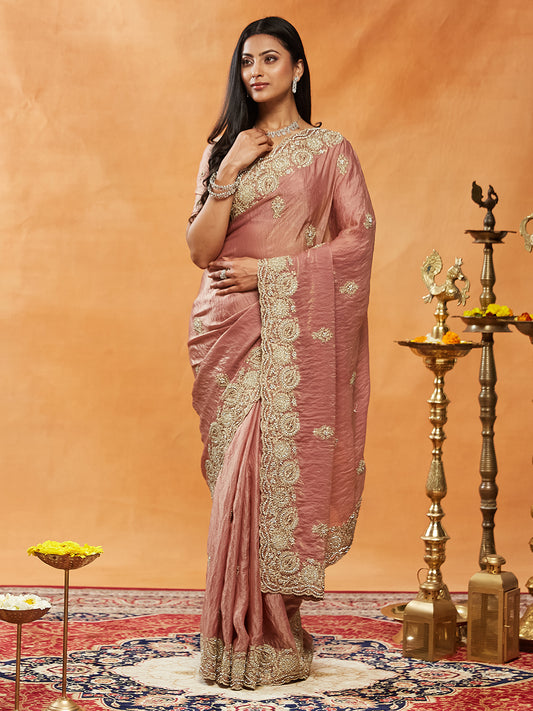 Dhiyona KS Women's Embellished Embroidered Saree