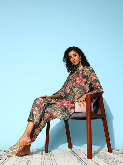 Dhiyona IE Women Floral Printed Co-Ords Set