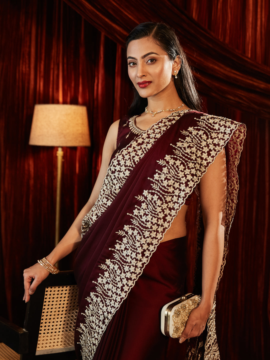 Dhiyona KS Women's Embroidered Saree