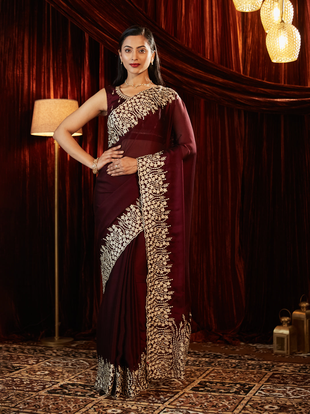 Dhiyona KS Women's Embroidered Saree