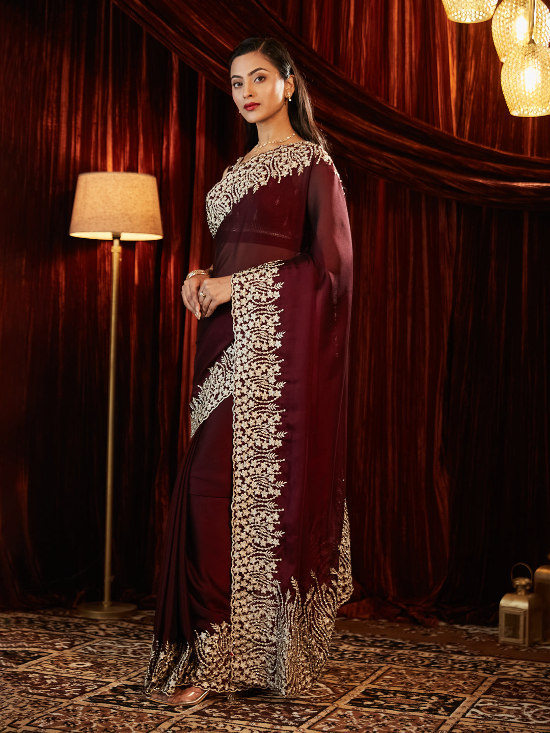 Dhiyona KS Women's Embroidered Saree