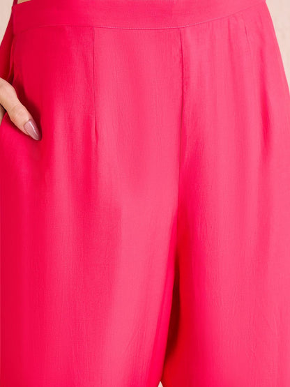 Women Ethnic Motifs Embroidered Regular Kurta with Trousers & With Dupatta