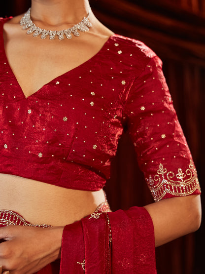 Dhiyona KS Women's Embellished Sequinned Saree