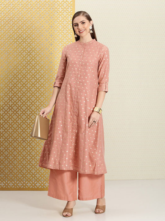 Dhiyona PD Women Women Jashn Ethnic Motifs Zari Work Kurta with Palazzos