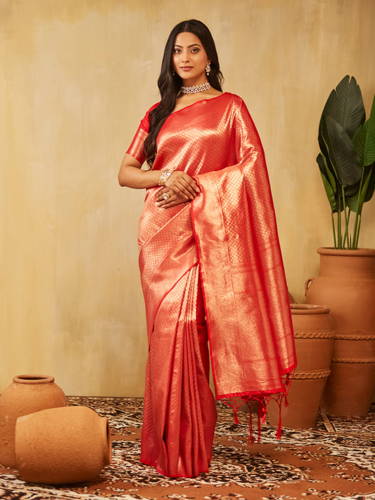 Dhiyona KS Women's Women's Woven Design Zari Art Silk Designer Banarasi Saree
