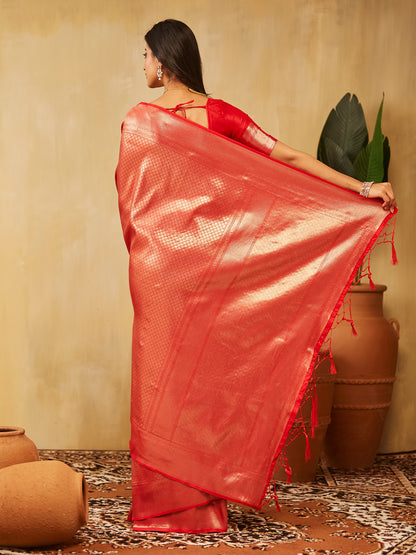 Dhiyona KS Women's Women's Woven Design Zari Art Silk Designer Banarasi Saree