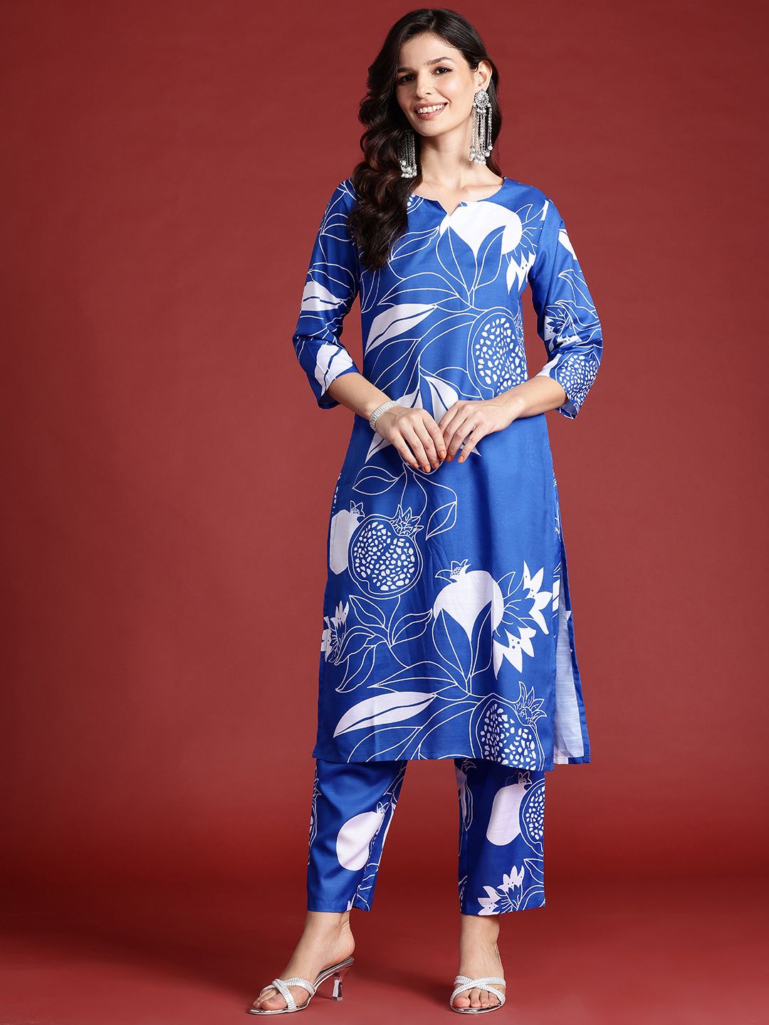 Floral Printed Kurta with Trousers