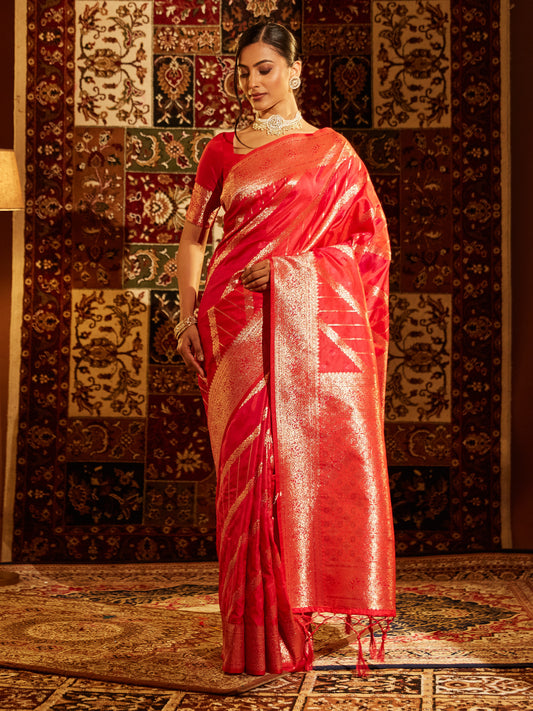 Dhiyona KS Women's Woven Design Zari Art Silk Banarasi Saree