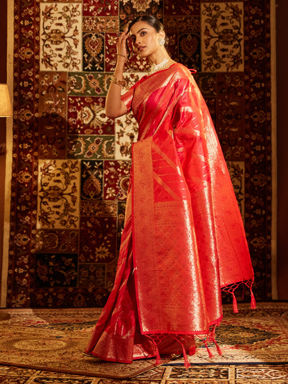 Dhiyona KS Women's Woven Design Zari Art Silk Banarasi Saree