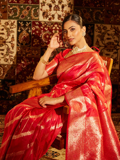 Dhiyona KS Women's Woven Design Zari Art Silk Banarasi Saree