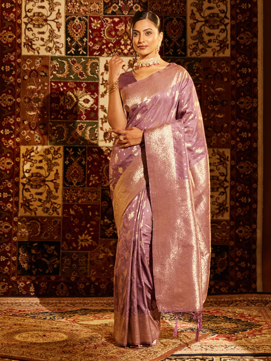 Dhiyona KS Women's Woven Design Zari Art Silk Banarasi Saree