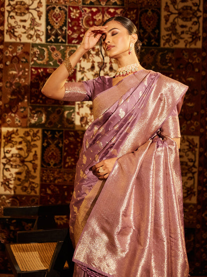 Dhiyona KS Women's Woven Design Zari Art Silk Banarasi Saree