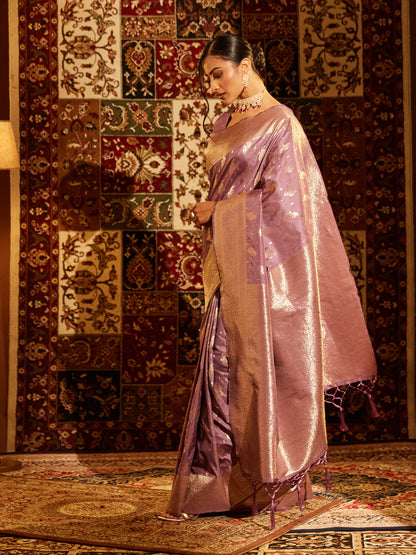 Dhiyona KS Women's Woven Design Zari Art Silk Banarasi Saree