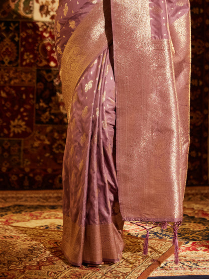 Dhiyona KS Women's Woven Design Zari Art Silk Banarasi Saree