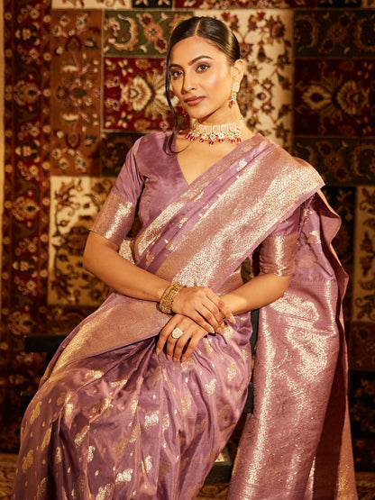 Dhiyona KS Women's Woven Design Zari Art Silk Banarasi Saree